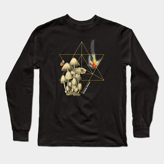 Sacred Geometry Long Sleeve T-Shirt by SpottydoggCreatives